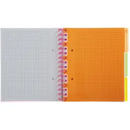 Зошит на пружині Buromax Neon В5 (170x205) 120 аркушів 3 PVC розділювачі рожевий (BM.24359911-10) - мініатюра 4