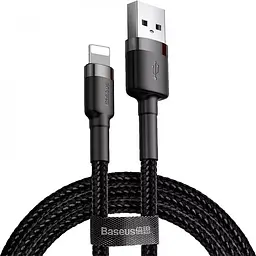 Кабель Baseus Cafule USB for Lightning 2.4A 1m grey black (CALKLF-BG1)