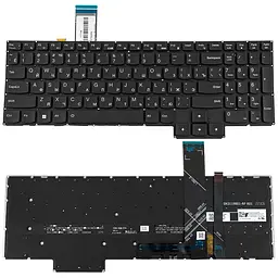 Клавіатура для ноутбука LENOVO (Legion: 5-15 series) rus чорний без фрейма підсвічування клавішRGB