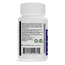 Біотин і цинк Nature's Way Biotin Forte with Zinc, 60 таблеток для підтримки  шкіри, волосся та нігтів - мініатюра 3
