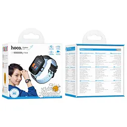 Дитячий смарт годинник Hoco Y104 (4G) з функцією дзвінка синій 6942007646369 - мініатюра 4