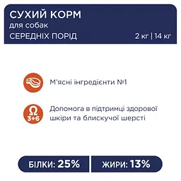 Сухий корм для собак середніх порід Club 4 Paws Premium 14 кг (B4530701) - мініатюра 3