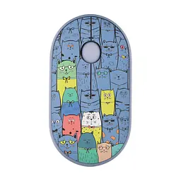 Мишка 2E MF300 PETSCATS Silent Wireless/Bluetooth Blue (2E-MF300WPETSBL) - мініатюра 1