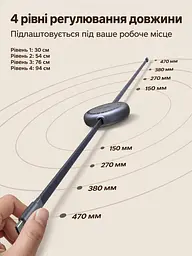 Висувний кабель UGREEN L531 USB-C - USB-C PD 100 Вт 1 м чорний (65905) - мініатюра 5