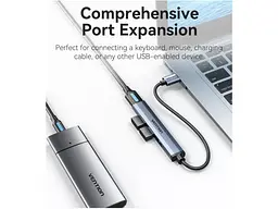 USB-хаб Vention 4in1 0.15m Grey (CKOHB) - мініатюра 6