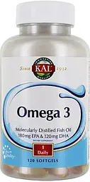 Омега-3 Kal Omega 3 Fish 180/120 1000 мг 120 гел капс