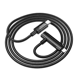 Кабель Hoco U135 IncЧервонийible 2 в 1charging data cable Type-C to iP/Type-C Чорний - мініатюра 3