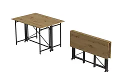 Стіл-книга трансформер Оріон 3 Ferrum-decor 750x1150x880 Чорний метал ДСП Дуб Артізан 16 мм (FRD-105086) - мініатюра 5