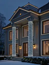 Новорічна гірлянда Різдвяна фея вулична GarlandoPro 50 м 500 LED 8 режимів роботи білий провід Білий CF500L50MWW - мініатюра 3