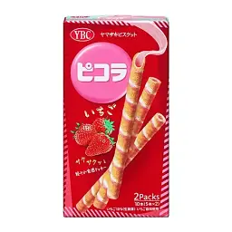 YBC Picola Strawberry вафельные трубочки с клубничным кремом, 49 гр