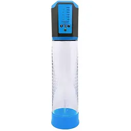 Автоматична вакуумна помпа Men Powerup Passion Enlargement system Blue що перезаряджається 5 режимів
