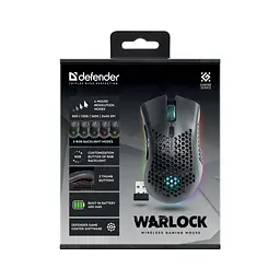 Мишка Defender Warlock GM-709L RGB Wireless Black (52709) - мініатюра 10