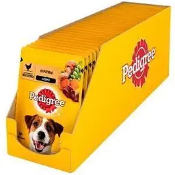 Вологий корм для собак Pedigree Курка та овочі в соусі 100 г (5900951017322)