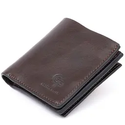 Вертикальне глянсове портмоне з накладною монетницею Grande Pelle 11330 - мініатюра 4