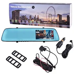 Дзеркало для машини L1022 L9003 Touch screen 4.3" 1080P Full 2 камери - мініатюра 1