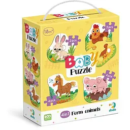 Пазл DoDo 4 в 1 Baby puzzle. Сільські тварини (300686)