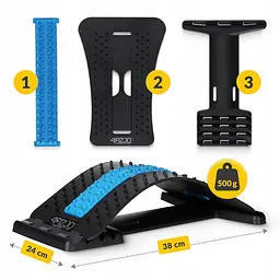 Тренажер для розтягування спини та хребта 4FIZJO 4 рівня Black/Blue (P-5905973400305) - мініатюра 3