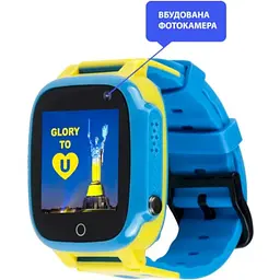 Smart Watch AmiGo GO008 MILKY GPS Wi-Fi Blue/yellow UA UCRF - мініатюра 2