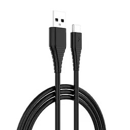 Кабель ColorWay USB-USB Type-C (PVC), 2.4А, 1м, Чорний (CW-CBUC026-BK)
