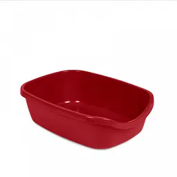 Туалет для котів Природа з бортиком Comfort 30 x 41 x 13.5 см пластик колір бордовий - мініатюра 5