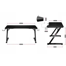 Комп'ютерний стіл Huzaro Hero 2.5 black - мініатюра 5