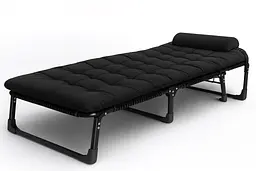 Розкладне ліжко (розкладачка) з матрацом і подушкою LEOBRO Black (LB-FB-A1-BLK) - мініатюра 3