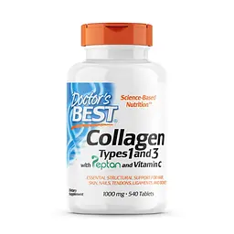Препарат для суглобів і зв'язок Doctor's Best Collagen Types 1&3 1000 mg, 540 таблеток