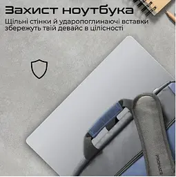 Сумка для ноутбука Promate Limber-MB 15.6" Black (limber-mb.black) - мініатюра 3