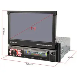 Автомагнітола Pioneer Car Audio Android 7188A 1DIN з висувним сенсорним екраном - мініатюра 6