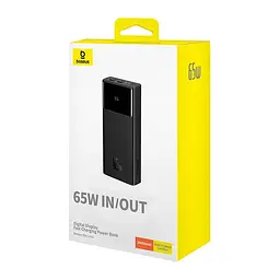 Зовнішній акумулятор Baseus Star-Lord Digital Display 65W 20000mAh P10022906113-00 чорний - мініатюра 3