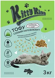Наповнювач для котячого туалету Kitty Kiss Tofu соєвий тофу з ароматом свіжоскошеної трави 3 кг KK8242 - мініатюра 2