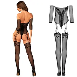 Бодістокінг Obsessive G333 S/M/L чорний - мініатюра 5