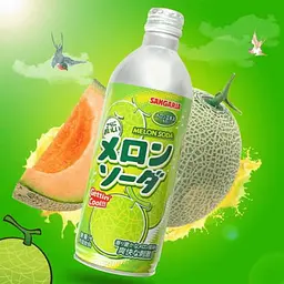 Газований напій Sangaria Ramune Melon Soda 500мл - мініатюра 3