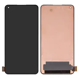 Дисплей для Xiaomi 11 Lite, 11 Lite 5G, чорний, без рамки, Оригінал (переклеєне скло), #WM6556Z21-1