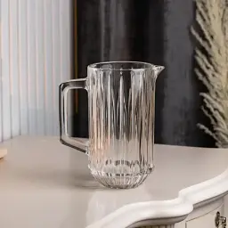 Глечик для напоїв Lirmartur 1,2 л гранований з товстого скла, прозорий TS Kitchen HP516 - мініатюра 3