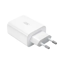 Мережевий зарядний пристрій XO L120 multi port fast charging (USB-C 20W/USB-A 18W) with lightning cable Білий - мініатюра 2