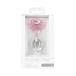 Скляна анальна пробка Pillow Talk Rosy Luxurious Glass Anal Plug, ⌀3,3 см, віброкуля в подарунок - мініатюра 5