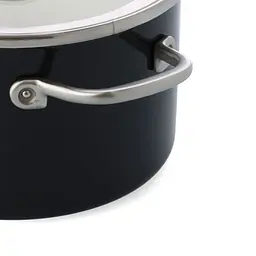 Каструля з кришкою KitchenAid Steel Core, 24 см, 6 л, матовий чорний - мініатюра 2