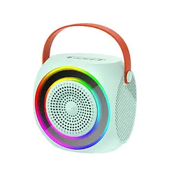 Акустична система XO F42 Dazzling RGB bluetooth Karaoke Stereo with Microphone Синя - мініатюра 3