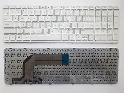 Клавіатура для ноутбуків HP Pavilion 17-E Series біла з білою рамкою RU/US