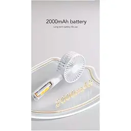 Портативний вентилятор DK WT-F69 White [136029] - мініатюра 7