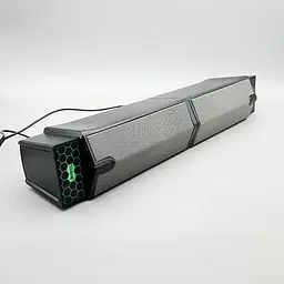 Стаціонарні дротяні комп'ютерні колонки PC 2.0 USB стерео акустика 3Wx2 з RGB підсвічуванням акустична система JEDEL S562 чорні - мініатюра 2
