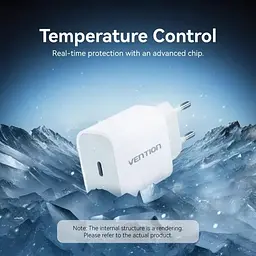Зарядний пристрій 1xUSB-C 20W + USB-C to Lightning cable М-М White Vention (G17W0-EU) - мініатюра 4