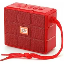 Портативна бездротова Bluetooth колонка T&G TG-311 з потужним звучанням LED-підсвічуванням та ремінцем для перенесення Червоний