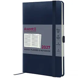 Щотижневик Axent 2027 Partner Strong 125x195 мм синій (8505-27-02-A)