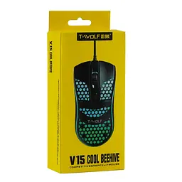 Комп'ютерна миша T-Wolf V15 RGB LED 1600 DPI Black - мініатюра 2