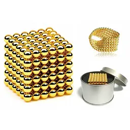 Неокуб Neocube 216 кульок 5м у металевому боксі золотої