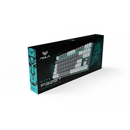 Клавіатура Aula F3287 Keycap KRGD Blue USB UA White/Grey (6948391240688) - мініатюра 4