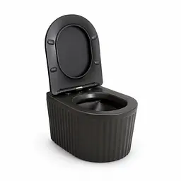 Підвісний безободковий унітаз VBI Torcello Tornado 49x36 см black matt VBI-020801 - мініатюра 4