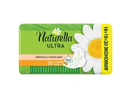 Прокладки гігієнічні NATURELLA 4 краплі Ultra з ароматом ромашки 10+10шт - мініатюра 2